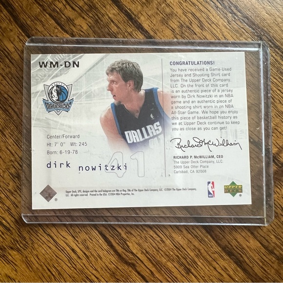 Dirk Nowitzki 04 Upper Deck Card - Picture 2 of 2